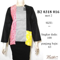 Blus batik katun B20318016 blus muslim / baju batik kerja wanita