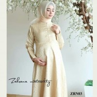 Gamis Hamil dan Menyusui Jaquard Gold ZRN03