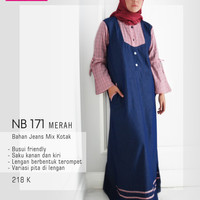 gamis jeans nibras terbaru