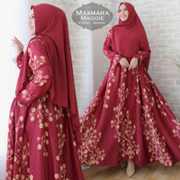 TK1 Maxmara Maggie Maron Bahan gamis maxmara import