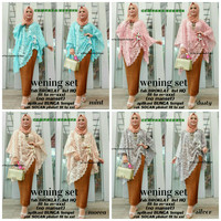 setelan batik brokat wening no manset