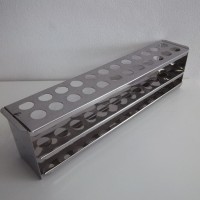 best seller Rak Tabung Reaksi Stainless Steel 24 lubang Rak Test Tube