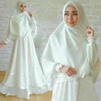 Syari Anggun Syari White Gamis Busui Syari Warna Putih Busana Muslim