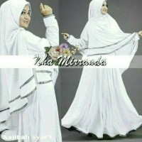 Syari Najibah Syar'I White Baju Muslim Wanita Warna Putih Gamis Syari