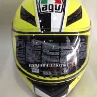 HELM HELM AGV ROSSI SELEB R8 YELLOW GO 46 K3 (OFFICIAL) ASLI YAMAHA