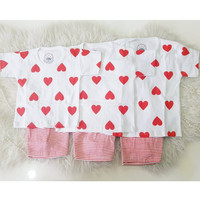 Setelan Anak Love Size M Lucu Baju Pakaian Bayi Grosir Murah