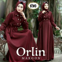 gamis remaja terbaru 2018/baju brukat muslim/hujan simple- orlin dress