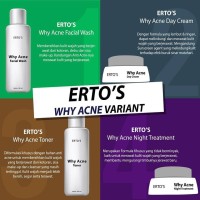 paket cream ERTOS Why Acne krim siang malam sabun toner atasi jerawat