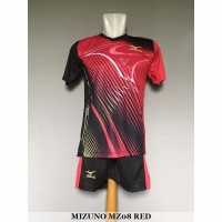 Mizuno MZ08 Red Baju Kaos Celana Setelan Voli Volly Jersey
