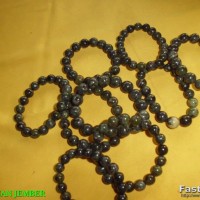 Gelang Laris Batu BLACK JADE Hajar Aswaj Indonesia ukuran 8 mm by KJ