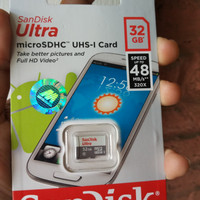 ORIGINAL SANDISK ULTRA 32GB MICRO SD 32 GB KARTU MEMORY PASTI ASLI YA