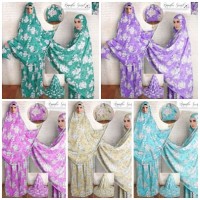 151671 mukenah andina 115.000 bahan katun rayon import fit to XXL + d