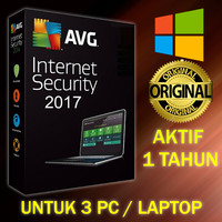 Antivirus AVG Internet Security 1 Tahun untuk 3 PC/Laptop - Original
