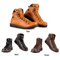 SEPATU SNEAKERS BOOTS PRIA TRACKING KULIT UKURAN BESAR JUMBO