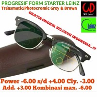 Lensa PROGRESIF PHOTOCROMIC CYLINDER INDENT BROWN GREY LEINZ FORM ST