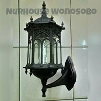 lampu dinding taman klasik antik model eropa hitam 5000 A/N
