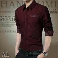 New Baju Kemeja Cowok Slim Fit Limited Edition Model Hem Pria Terbaru