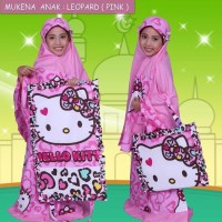 Mukena Anak Hello Kitty Leopard Pink Size Xxl Murah
