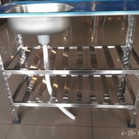 Bak Cuci Piring - Kitchen Sink Kaki Meja Rak Portable Welden 91Pk2