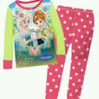Baby Gap Pajamas - Frozen Pink Polka / Baju Tidur Piyama Frozen Anak