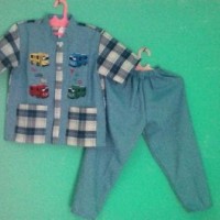 Baju Muslim | Baju Koko Tangan Pendek Anak Laki laki 3, 4, 5 Tahun