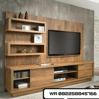 Bufet Minimalis Jati Rak Meja Tv Lemari Partisi Ruang Tamu Free Ongkir