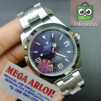 JAM TANGAN COWOK PRIA ROLEX EXPLORER SILVER BIRU SUPER GRADE AAA