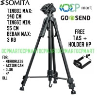 Stok Terbatas!! Tripod Excell Promoss Black Kamera Slr Dslr Mirrorless