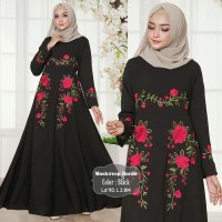 GAMIS SYAR'I ELEGAN / GAMIS GROSIR / GAMIS CANTIK/ GAMIS BORDIR HITAM