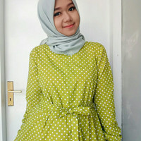 GAMIS KATUN JEPANG MOTIF BUNGA / PRODUSEN GAMIS MURAH /SUPPLIER BAJU