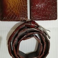Dompet / Sabuk Premium Asli Kulit Buaya Lokal Papua