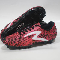 SEPATU BOLA SPECS BARRICADA ULTIMA merah maroon list hitam