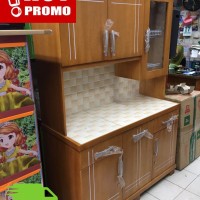 PROMO! LEMARI DAPUR / LEMARI SAYUR / RAK PIRING KAYU MINIMALIS 3 PINTU