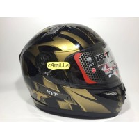 helm kyt full face HELM KYT K2 RIDER WORD GP BLACK GOLD DOUBLE VISOR