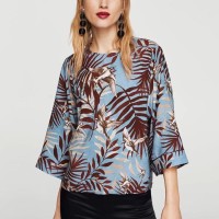 NL365- BAJU ATASAN WANITA BLOUSE IMPORT LENGAN LEBAR