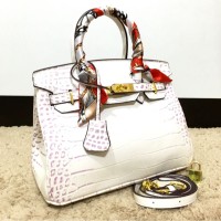 tas tangan Hermes birkin himalayan croco hand bag