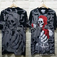 BAJU KAOS TSHIRT PRIA WANITA FULL PRINT UKURAN BIGSIZE JUMBO XL XXL