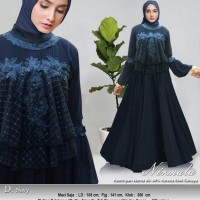 Jual BAJU GAMIS PESTA MUSLIM GAMIS ARISAN Wisuda MEWAH NIRMALA WARNA NAVY Murah