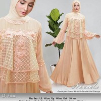 BAJU GAMIS PESTA MUSLIM GAMIS ARISAN Wisuda MEWAH NIRMALA WARNA SALEM