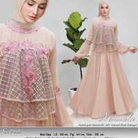BAJU GAMIS PESTA MUSLIM GAMIS ARISAN Wisuda MEWAH NIRMALA WARNA SALEM
