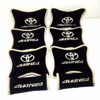 terbaru Bantal Aksesoris mobil Avanza Cream List Hitam Custom