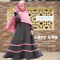 SPESIAL Gamis Anak Listy Kids Ori Naura Plus Jilbab Usia 9-12thn BARU