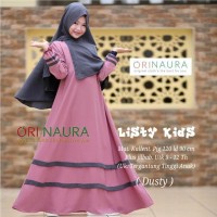 NEW ARRIVAL Gamis Anak Listy Kids Ori Naura Plus Jilbab Usia 9-12thn