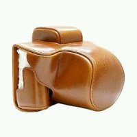 Leather Case Kamera Mirrorless for Canon EOS M5 - Brown Murah