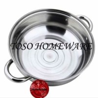 Panci Kukus Serbaguna 28cm Susun 2 Stainlees Steel Steamer Pan