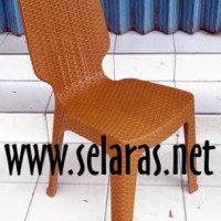 Kursi Makan/ Kursi Belajar/ Kursi Kerja Plastik Anyaman Warna Jati