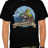 Kaos Baju Tshirt Distro Singapore Art Hitam