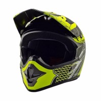Helm Cargloss MXC AJR FZ YELLOW BLACK DOFF Automotor