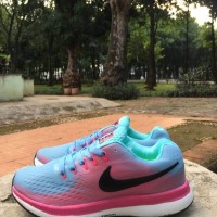 Sepatu Wanita - Nike Zoom Lunar Flyknit 3 Light Blue Pink - GO