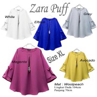 BAP5 Atasan Wanita Zara Puff Blouse Tunik Baju Muslim Blus Muslim